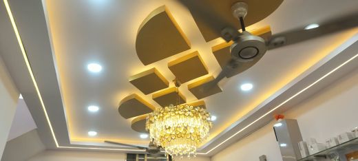 Chandelier and ceiling lights in the studio - Divine MakeOver, Mandla