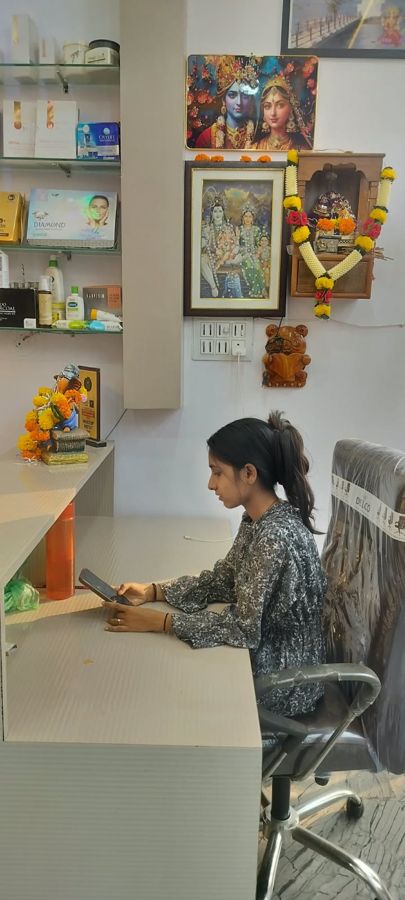 Reception counter at Divine MakeOver - Divine MakeOver, Mandla